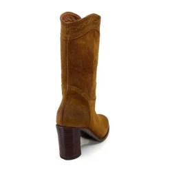 king 8212 Daim Camel*Femme Santiags