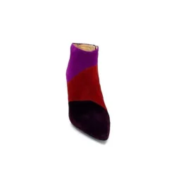 l'arianna Tr1672 Daim Prune Rouge Fushia*Femme Bottines