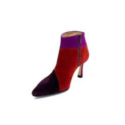 l'arianna Tr1672 Daim Prune Rouge Fushia*Femme Bottines