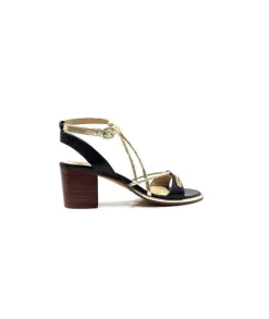 Les Tropéziennes par M.Belarbi Les Tropeziennes Lilon Cuir Noir & Or*Femme Sandales