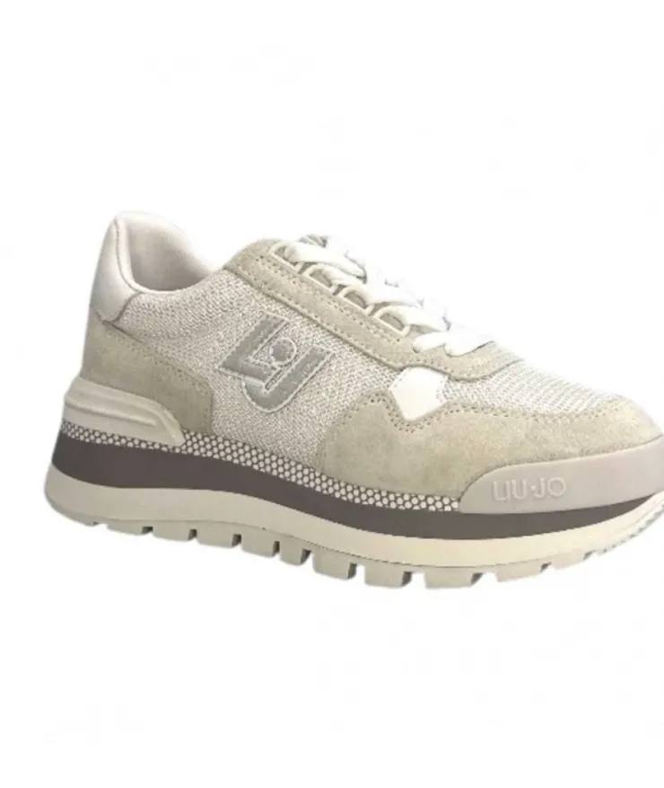 Liu.Jo Ba3119Px0270 Daim Textile Blanc*Femme Baskets