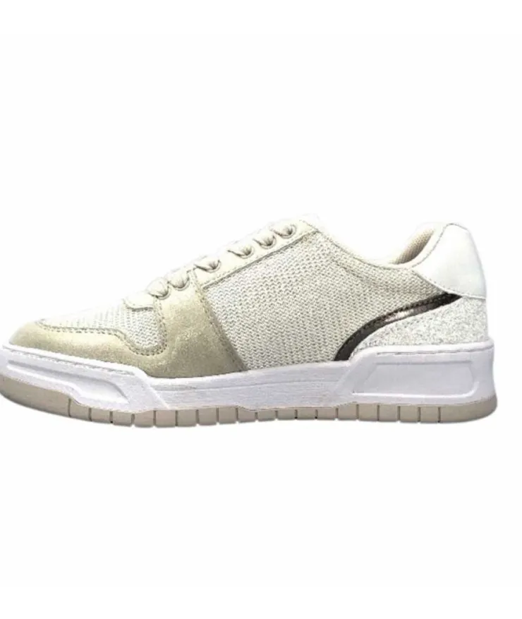 Liu.Jo Ba3093Tx306 Suede Textile Blanc Glitter*Femme Baskets