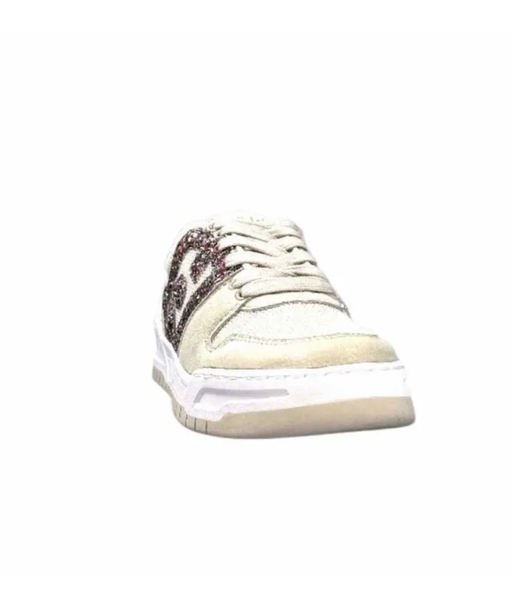Liu.Jo Ba3093Tx306 Suede Textile Blanc Glitter*Femme Baskets
