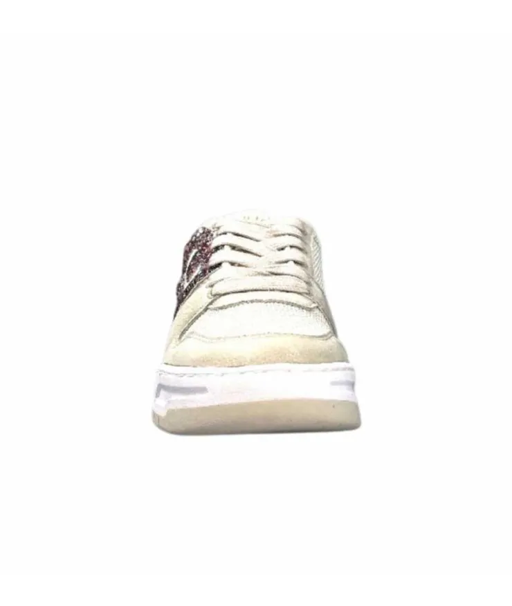 Liu.Jo Ba3093Tx306 Suede Textile Blanc Glitter*Femme Baskets