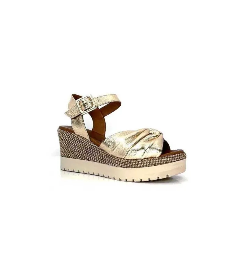 Lune & L'autre Clemtine Cuir Or*Femme Plateformes