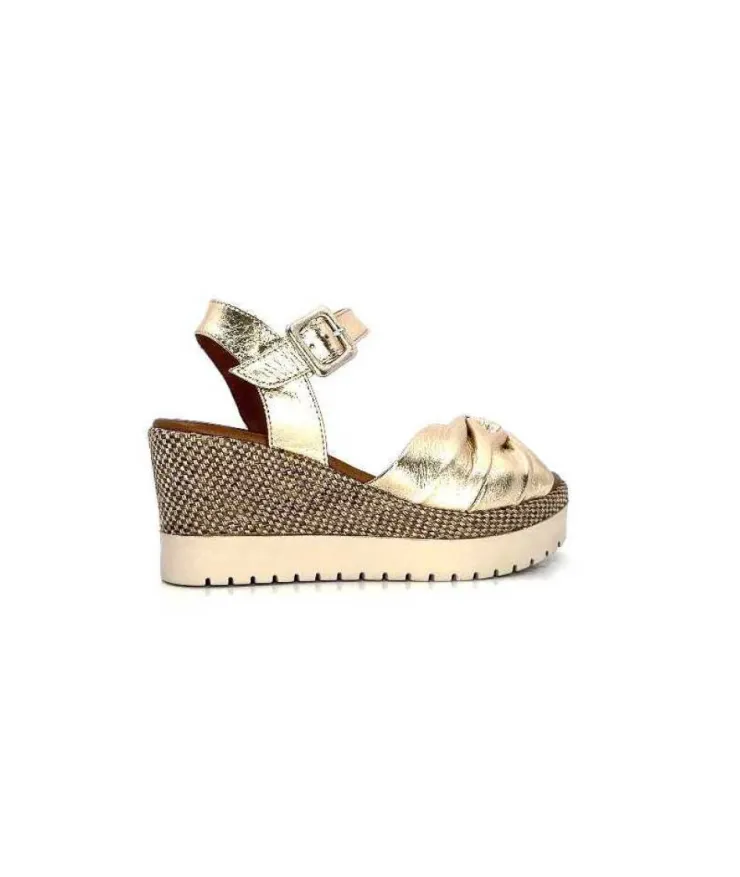 Lune & L'autre Clemtine Cuir Or*Femme Plateformes