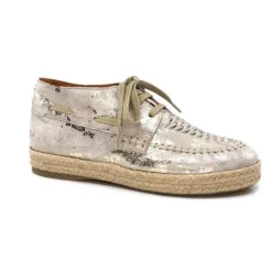 Minka Arnaud Cuir Nude Metal Or*Femme Lacets