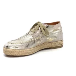 Minka Arnaud Cuir Nude Metal Or*Femme Lacets