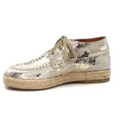 Minka Arnaud Cuir Nude Metal Or*Femme Lacets