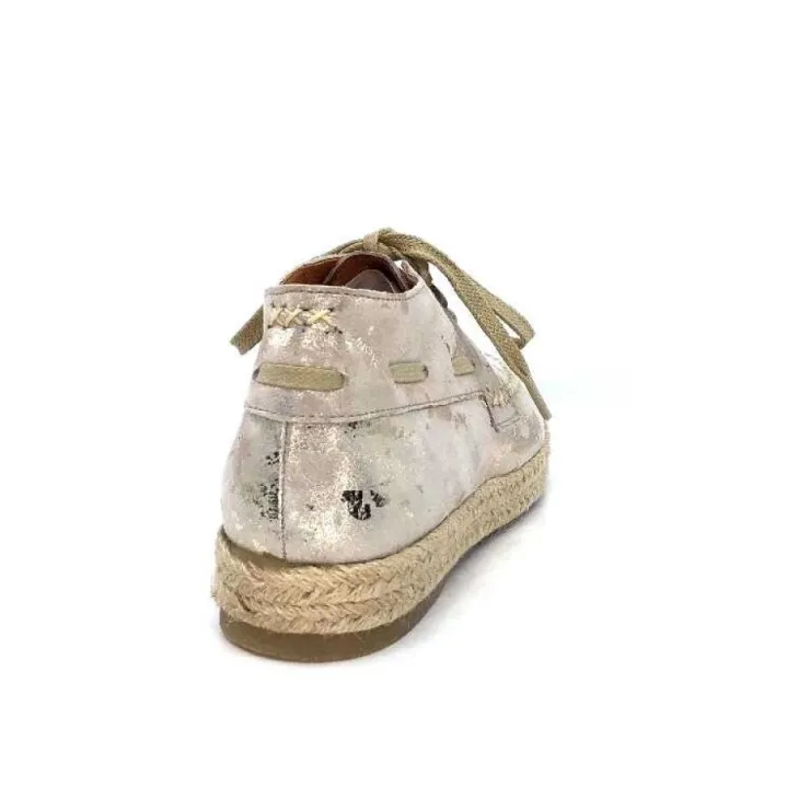 Minka Arnaud Cuir Nude Metal Or*Femme Lacets