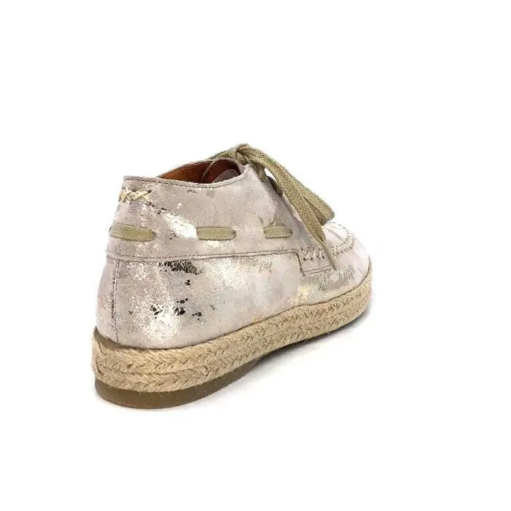 Minka Arnaud Cuir Nude Metal Or*Femme Lacets