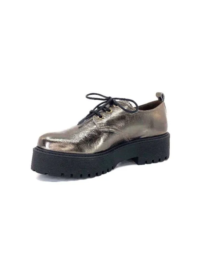 Minka Dunvel Cuir Metal Taupe*Femme Lacets