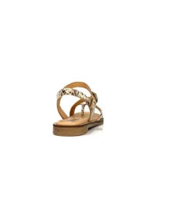 MKD Agate 2 Cuir Metal Or Marron*Femme Sandales