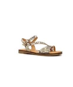 MKD Agate 2 Cuir Metal Or Marron*Femme Sandales