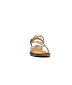 MKD Agate 2 Cuir Metal Or Marron*Femme Sandales