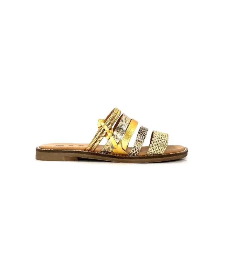 MKD Altesse 1 Cuir Multi Or*Femme Mules