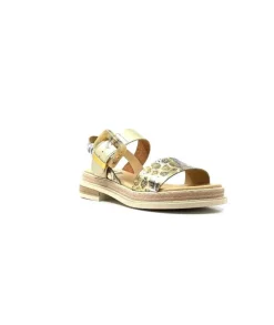 MKD Delice 1 Cuir Dore Leo*Femme Plateformes