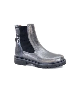 MKD Gilda Cuir Metal Gris*Femme Bottines