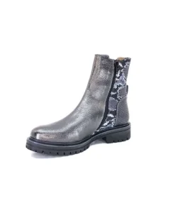 MKD Gilda Cuir Metal Gris*Femme Bottines