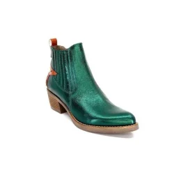 MKD Izac Cuir Metal Vert*Femme Santiags