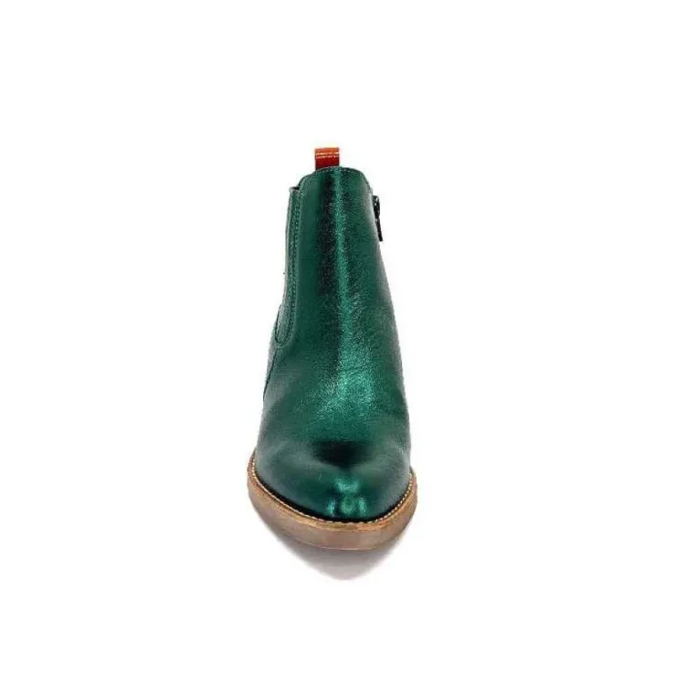 MKD Izac Cuir Metal Vert*Femme Santiags