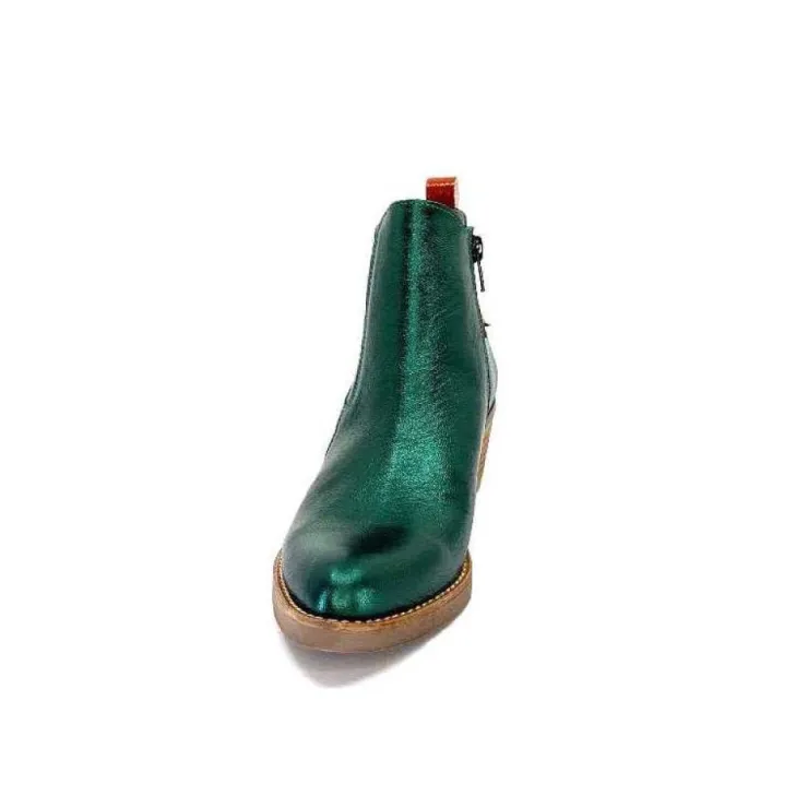 MKD Izac Cuir Metal Vert*Femme Santiags