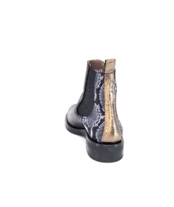 MKD Sibel4 Cuir Metal Noir*Femme Bottines