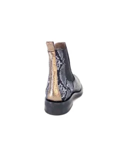 MKD Sibel4 Cuir Metal Noir*Femme Bottines