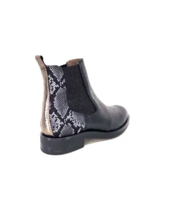 MKD Sibel4 Cuir Metal Noir*Femme Bottines