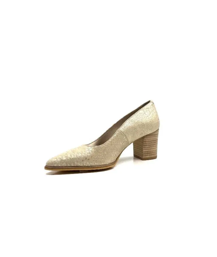 Myma 6627/01 Cuir Beige & Or*Femme Escarpins