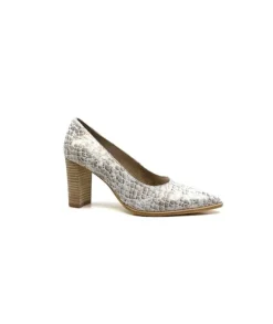 Myma 6530/04 Cuir Blanc & Argent*Femme Escarpins