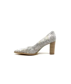 Myma 6530/04 Cuir Blanc & Argent*Femme Escarpins