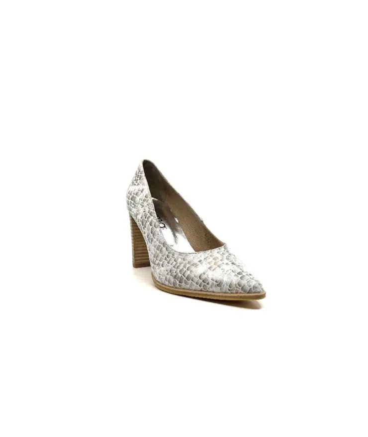 Myma 6530/04 Cuir Blanc & Argent*Femme Escarpins