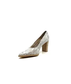 Myma 6530/04 Cuir Blanc & Argent*Femme Escarpins