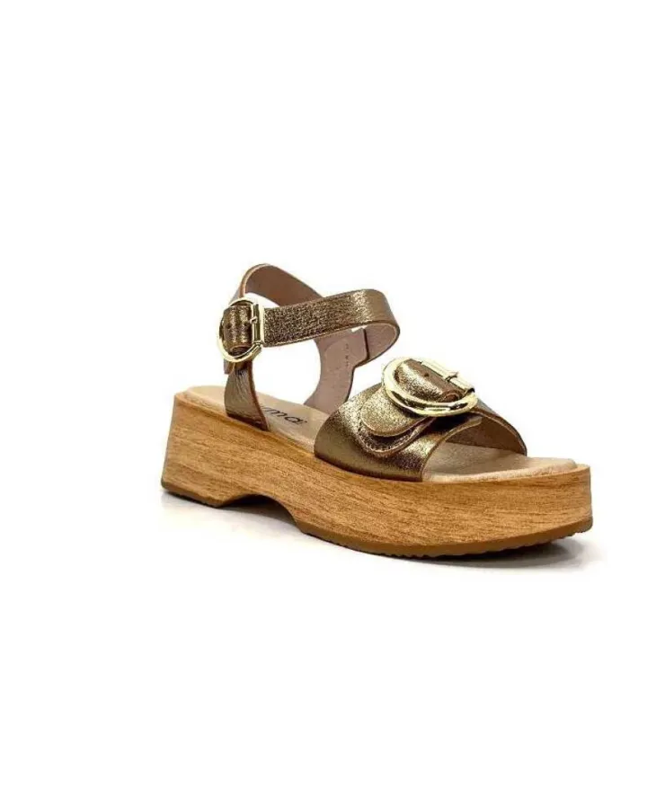 Myma 6596 Cuir Bronze*Femme Plateformes