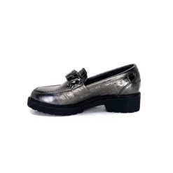 Myma 7023 Cuir Metal Anthracite*Femme Mocassins