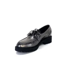 Myma 7023 Cuir Metal Anthracite*Femme Mocassins