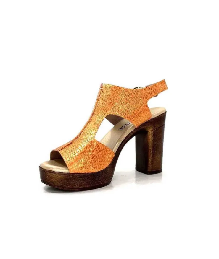 Myma 6580/01 Cuir Metal Orange*Femme Sandales
