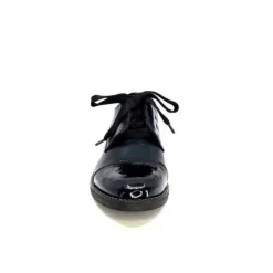 Myma 7008/01 Cuir Noir Vernis Noir*Femme Lacets