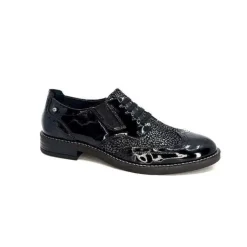 Myma 7009/00 Cuir Vernis Noir*Femme Lacets