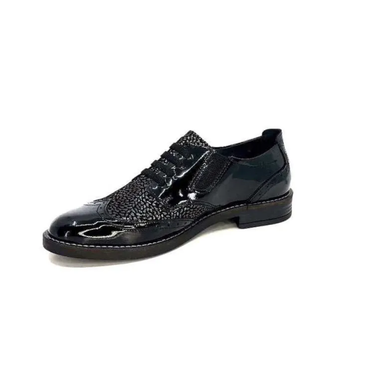 Myma 7009/00 Cuir Vernis Noir*Femme Lacets