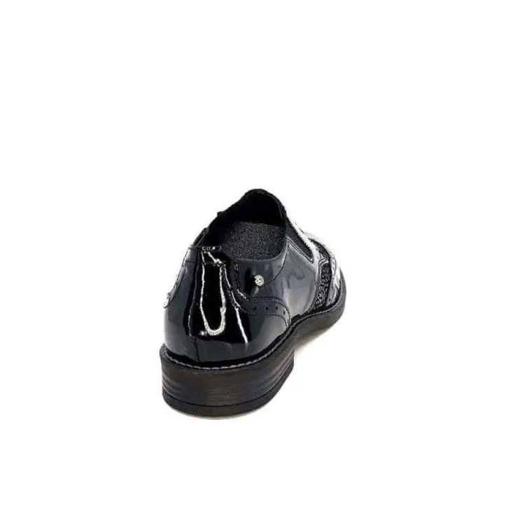 Myma 7009/00 Cuir Vernis Noir*Femme Lacets