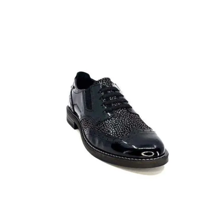 Myma 7009/00 Cuir Vernis Noir*Femme Lacets