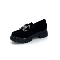 Myma 6768 Daim Noir*Femme Mocassins