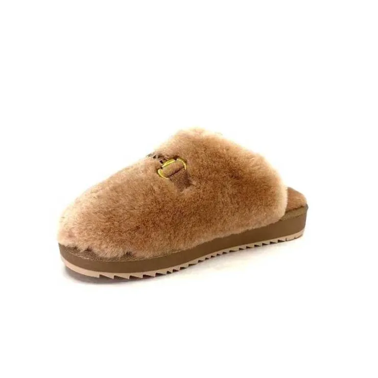 Nathan Baume 232N74-03 Mouton Camel*Femme Pantoufles