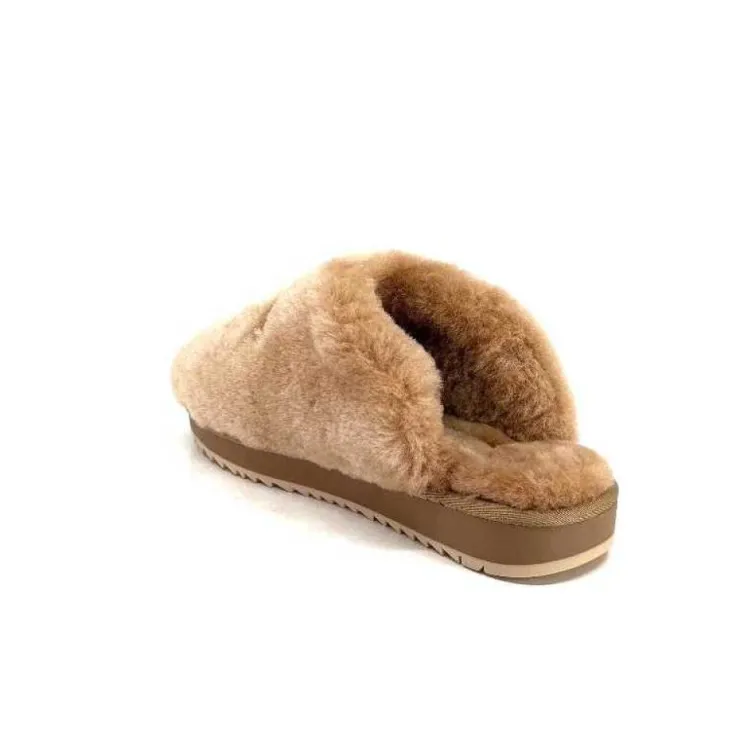 Nathan Baume 232N74-03 Mouton Camel*Femme Pantoufles