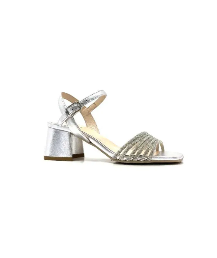Nero Giardini Nero Gardini 307320 De Cuir Strass Argent*Femme Sandales