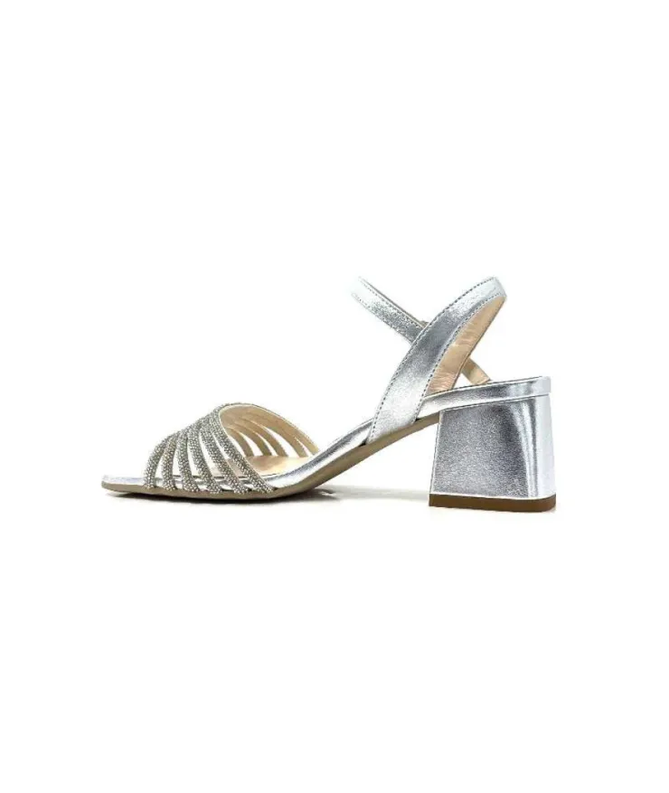 Nero Giardini Nero Gardini 307320 De Cuir Strass Argent*Femme Sandales