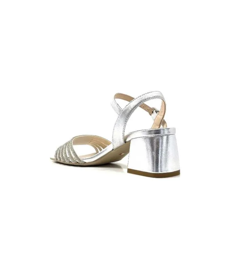 Nero Giardini Nero Gardini 307320 De Cuir Strass Argent*Femme Sandales