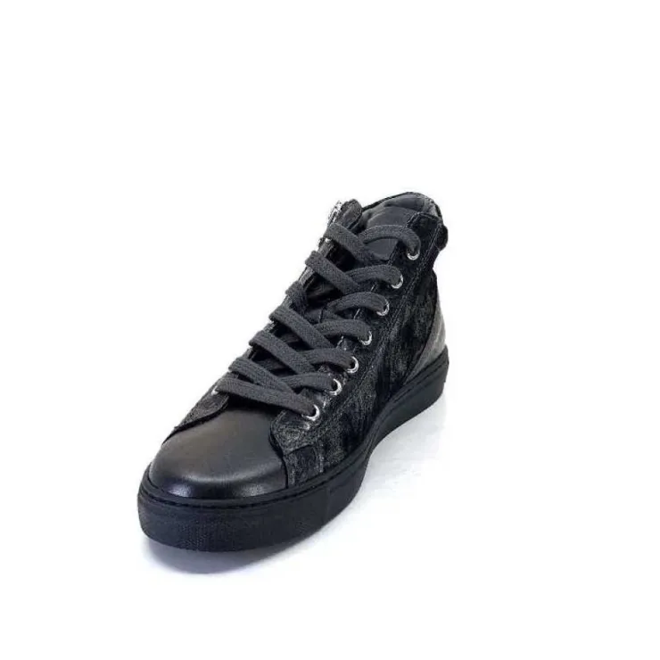 Nero Giardini 205363 D 101 Cuir Metal Gris*Femme Baskets